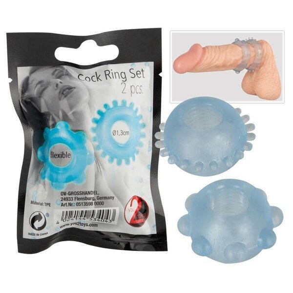 You2Toys Penisrenkaat 2 kpl Turkoosi