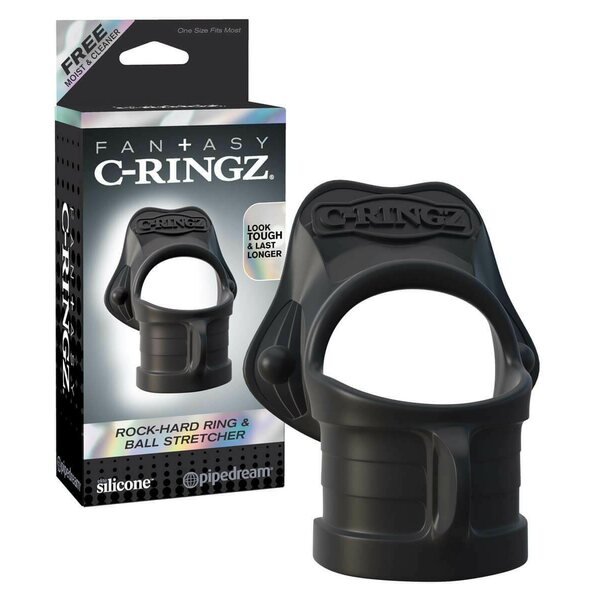Pipedream Rock Hard Ring & Ball Stretcher Musta